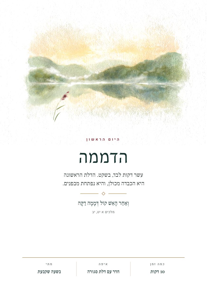 היום הראשון · הדממה